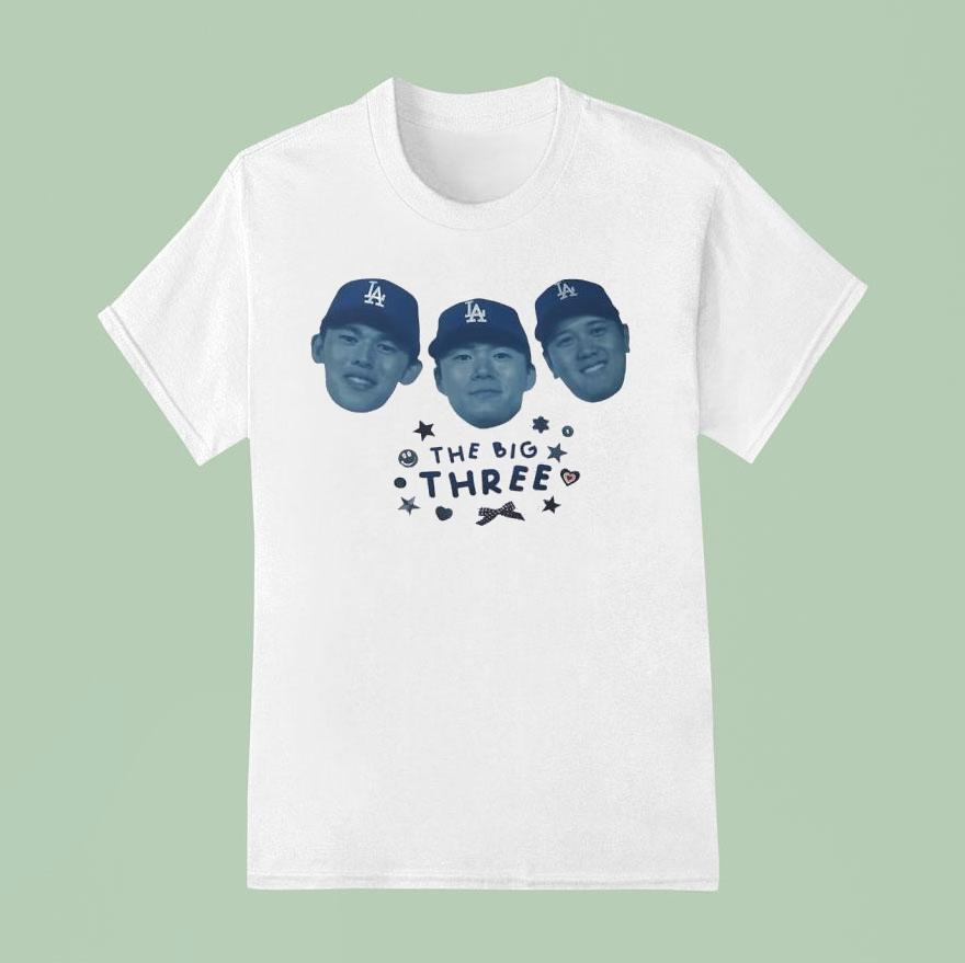 Los Angeles Dodgers Baseball The Big Three T Shirt