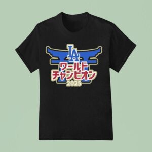 Los Angeles Dodgers New Era World Series Champions Japanese Characters T Shirt