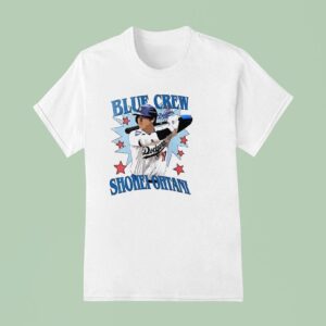 Los Angeles Dodgers Shohei Ohtani Blue Crew Graphic T Shirt
