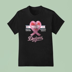 Los Angeles Dodgers Strike Out Breast Cancer T Shirt