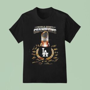 Los Angeles Dodgers World Series Champions Signatures T Shirt