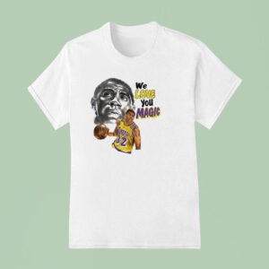 Los Angeles Lakers Magic Johnson We Love You We Believe In You Magic Vintage T Shirt