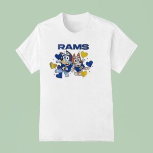 Los Angeles Rams Blueyyy Go Rams Cartoon T Shirt