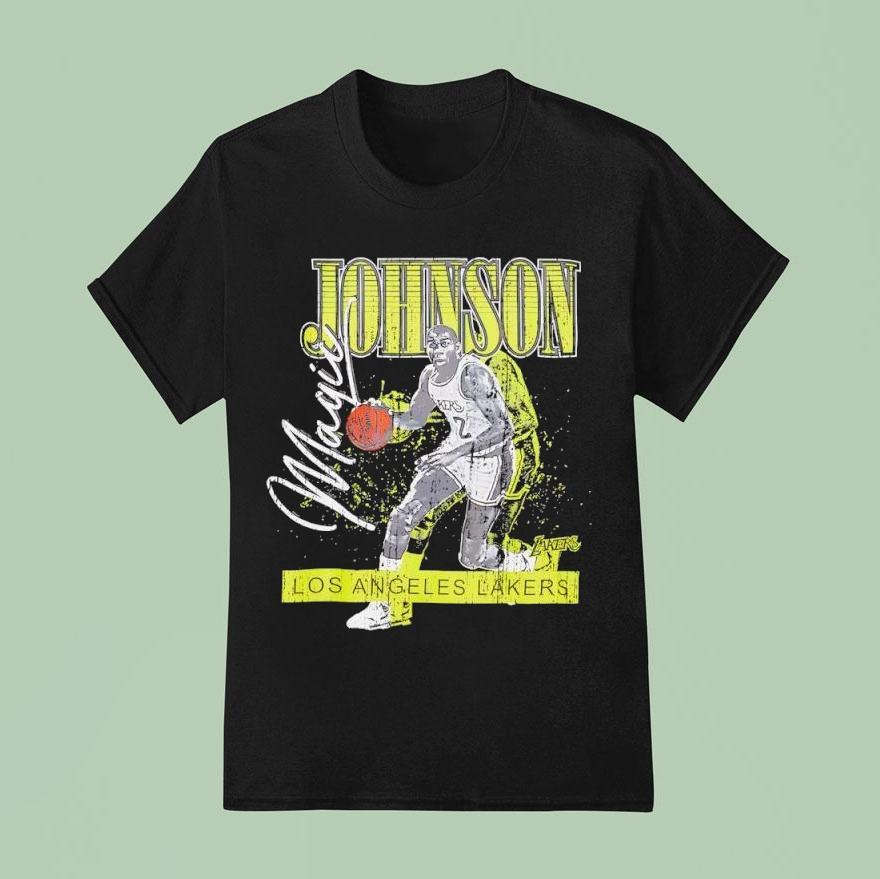 Magic Johnson Los Angeles Lakers Neon Pop T Shirt