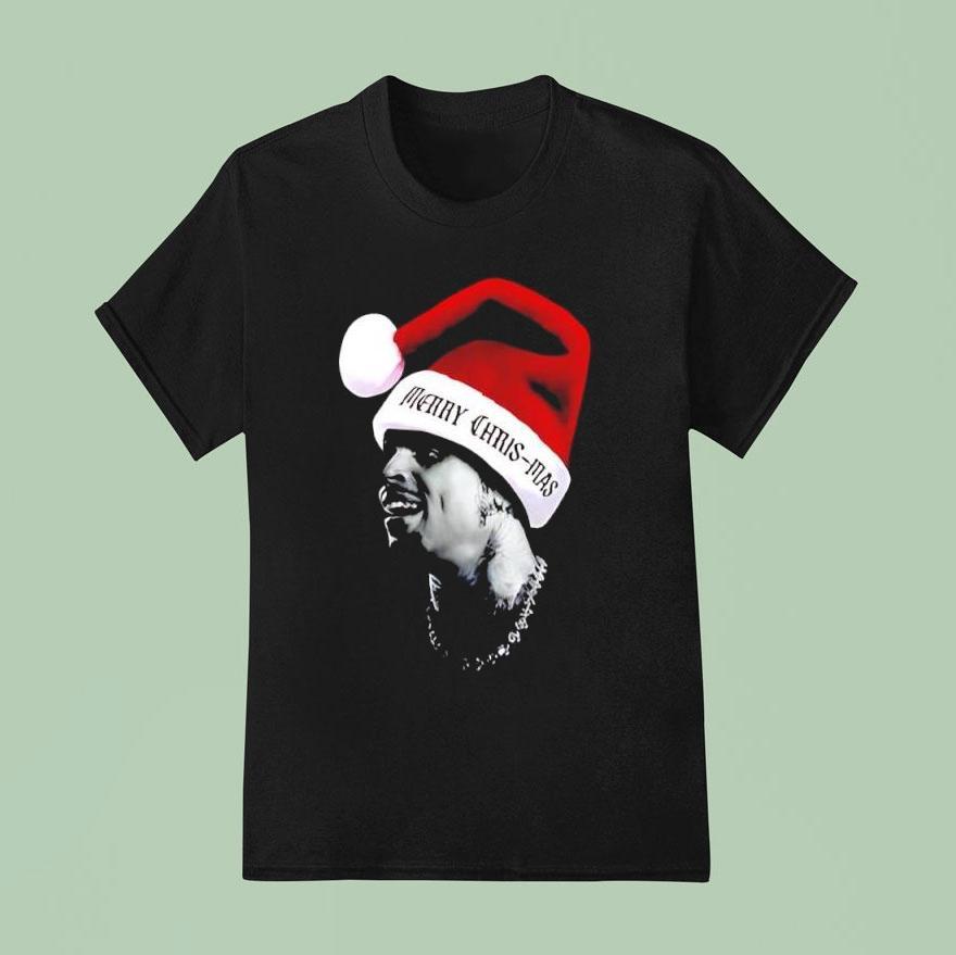 Merry Chris Mas Big Head T Shirt