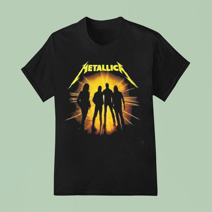 Metallica Seasons World Tour M Album Cover With Dates T Shirt