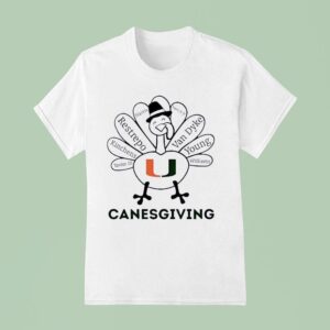 Miami Hurricanes Turkey Canesgiving Thanksgiving With Heroes T Shirt