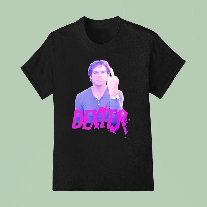 Michael C Hall Dexter Morgan Middle Fingers T Shirt