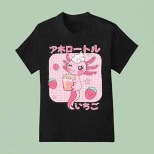 Michelle Otter Strawberry Axolotl T Shirt