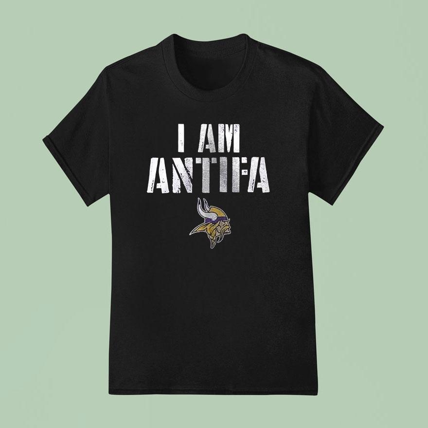 Minnesota Vikings I Am Antifa Against Fascism T Shirt