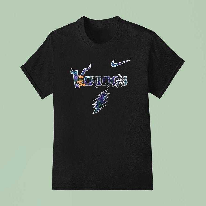 Minnesota Vikings X Grateful Dead Years Of Rock Bears T Shirt