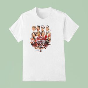 Nebraska Huskers Volleyball Big Champions Team Graphic T Shirt