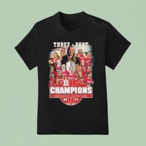 Nebraska Volleyball Three Peat Big Champions T Shirt