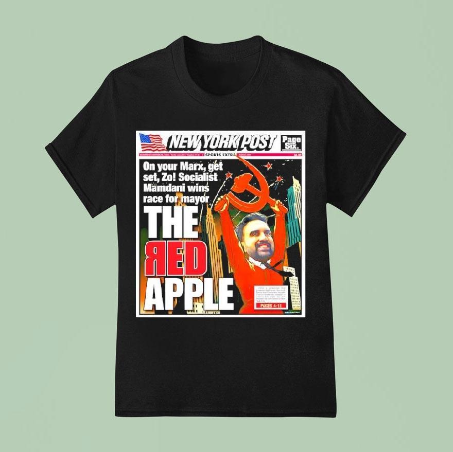 New York Post Zohran Mamdani The Red Apple T Shirt