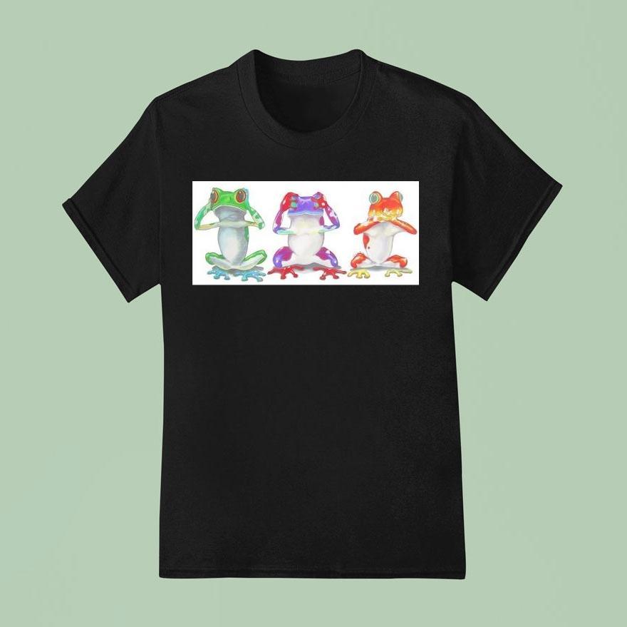 No See No Speak No Hear Frogs T Shirt