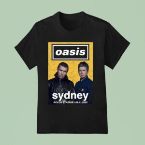 Oasis Live Tour Sydney Australia Night Venue At Accor Stadium On November T Shirt