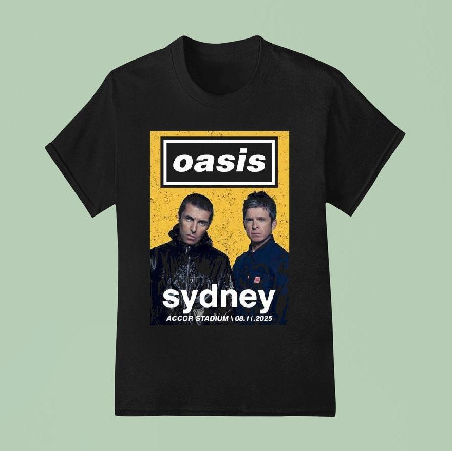 Oasis Live Tour Sydney Australia Night Venue At Accor Stadium On November T Shirt