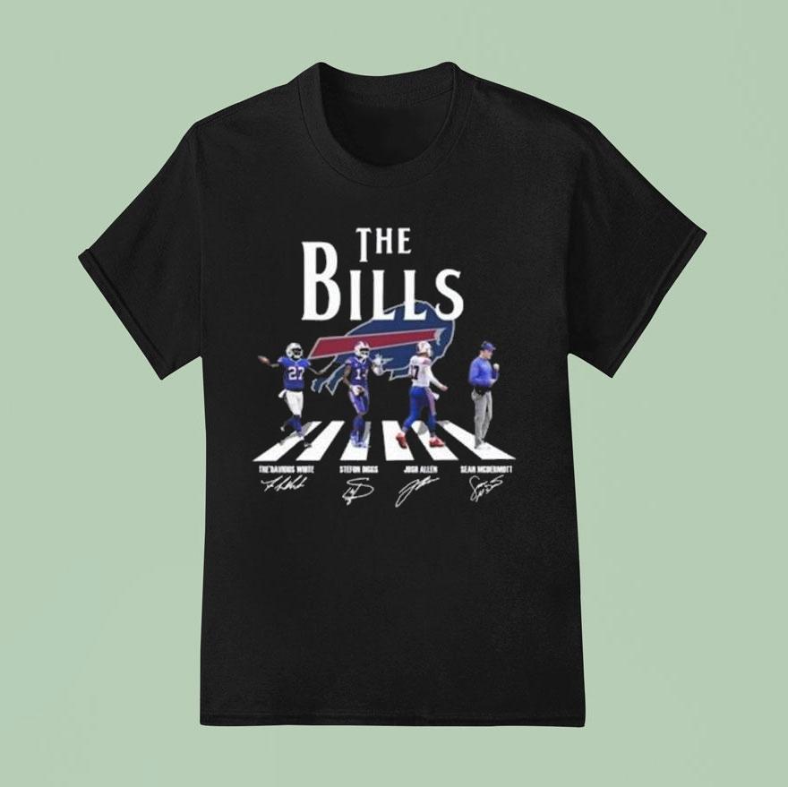 Original The Buffalo Bills Thank You For The Memories Abbey Road Signatures T Shirt