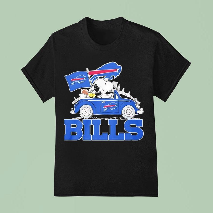 Peanuts X Buffalo Bills Welcome To The Pound Driving Car T Shirt