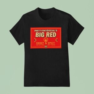 Pretty Antisocial S Big Red Sweet And Spicy Logo T Shirt