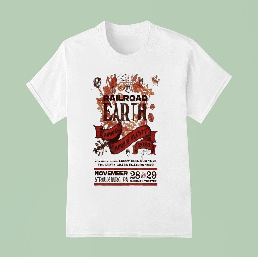 Railroad Earth November Sherman Theater Stroudsburg Pa T Shirt