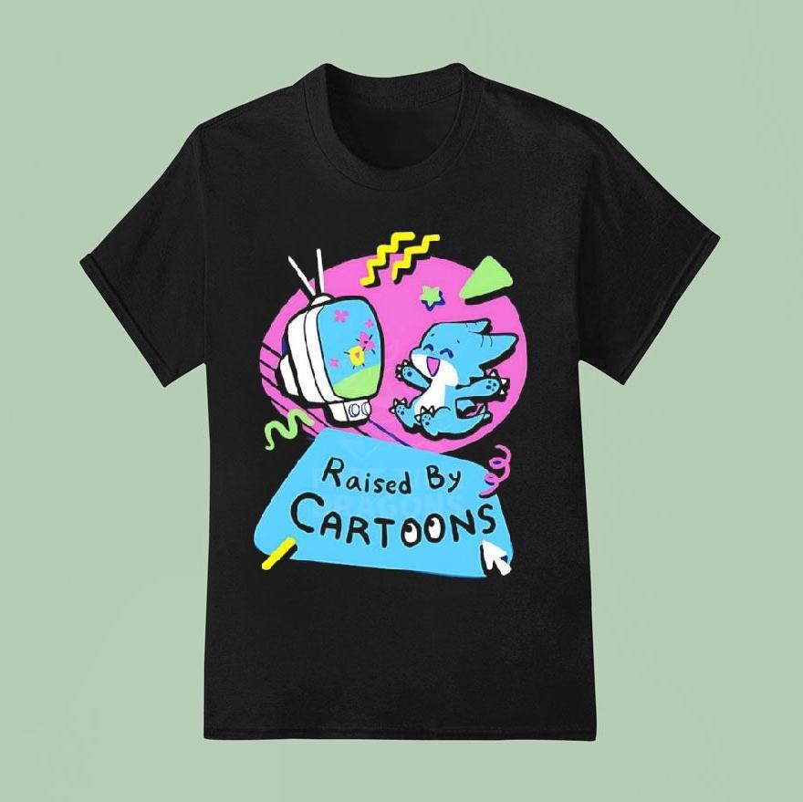 Raised By Cartoons Dragons Vibran T Shirt