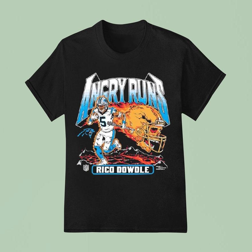 Rico Dowdle Angry Runs Carolina Panthers Good Morning Football T Shirt