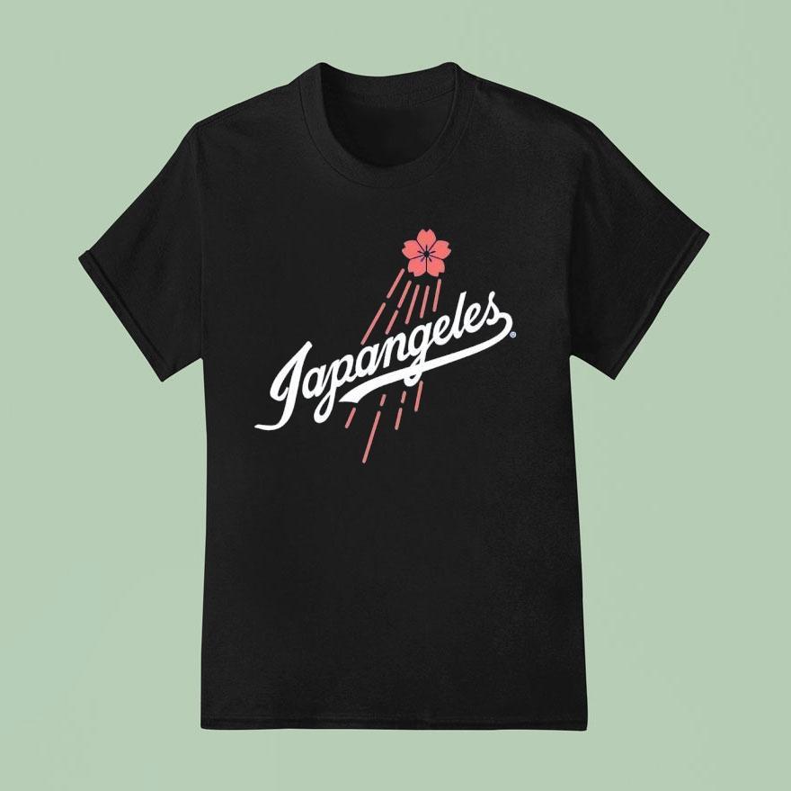 Sakura Japangeles Los Angeles Dodgers Logo T Shirt