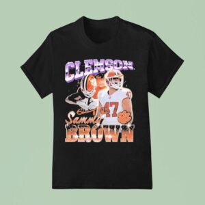 Sammy Brown Clemson Tigers S Retro Signature Player T Shirt