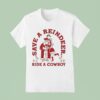 Save A Reindeer Ride A Cowboy Santa Ugly Christmas T Shirt