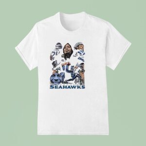 Seattle Seahawks Marshawn Lynch Graphic Vintage Signature T Shirt