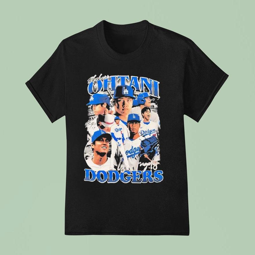 Shohei Ohtani Los Angeles Dodgers Baseball Player Collage T Shirt