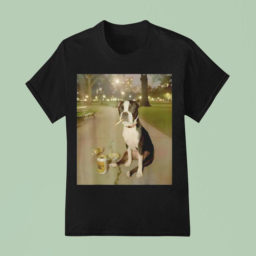 Smoking Dog Meme Cigarette Gen Z Meme Dog Lover T Shirt