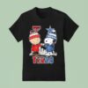 Snoopy And Charlie Brown Bump Texas Tech Red Raiders And Dallas Cowboys T Shirt
