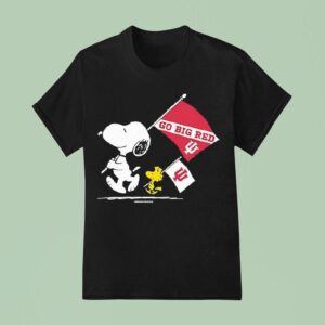 Snoopy And Woodstock X Indiana Hoosiersgameday Go Big Red T Shirt