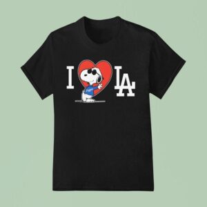 Snoopy I Love Los Angeles Dodgers T Shirt