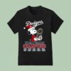 Snoopy Santa X Los Angeles Dodgers World Series Champions Trophy T Shirt
