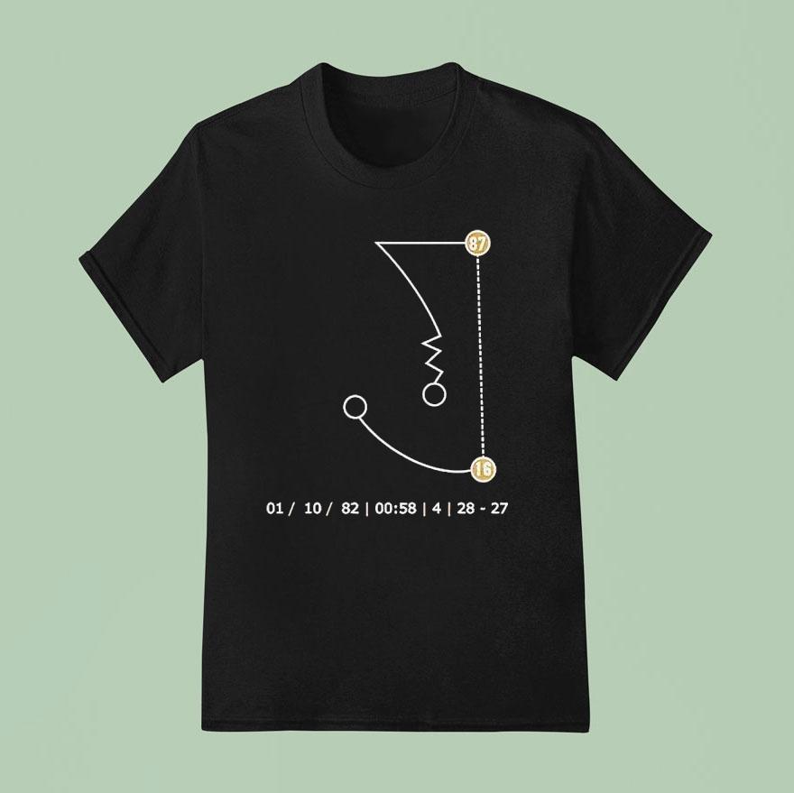 The Catch Joe Montana Dwight Clark Sf Ers T Shirt