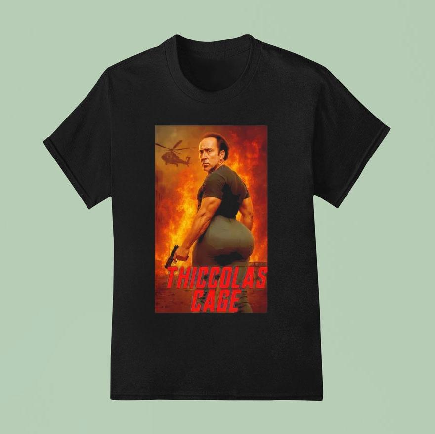 Thiccolas Cage Graphic T Shirt