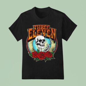 Three Eleven Smoking Skull Raglan Deadhead Forever Graphic T Shirt
