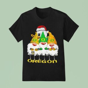 Three Gnomes Christmas Oregon Ducks T Shirt