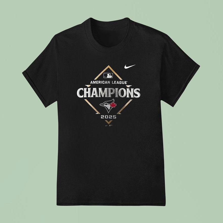 Toronto Blue Jays American League Champions Locker Room Golden Logo T Shirt