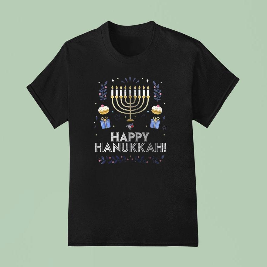 Toronto Blue Jays Happy Hanukkah Logo T Shirt