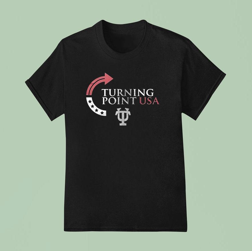 Tulane Green Wave X Tulane University X Charlie Kirk Turning Point Usa Logo T Shirt