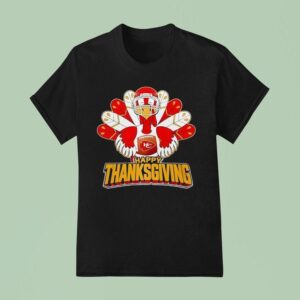 Turkey Kansas City Chiefs Football Happy Thanksgiving T Shirt