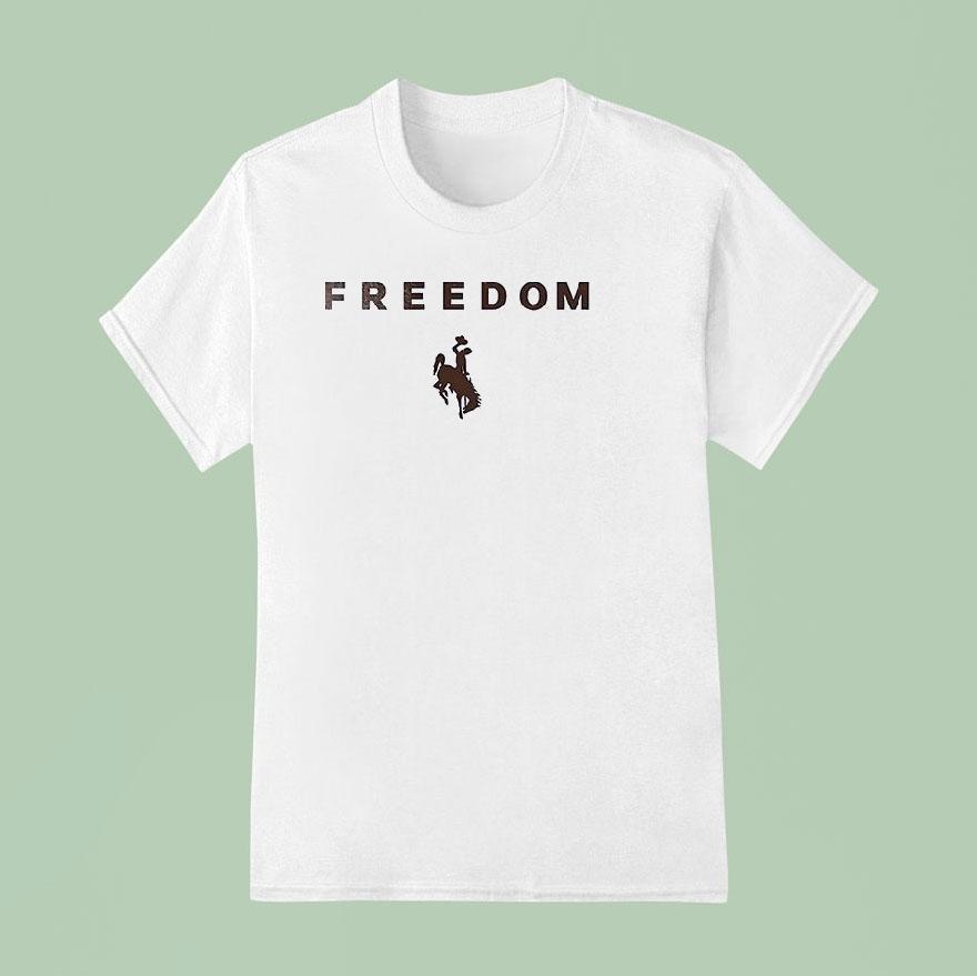 University Of Wyoming X Charlie Kirk Freedom T Shirt