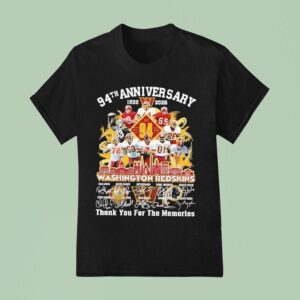 Washington Commanders Th Anniversary Signatures Team Legends T Shirt