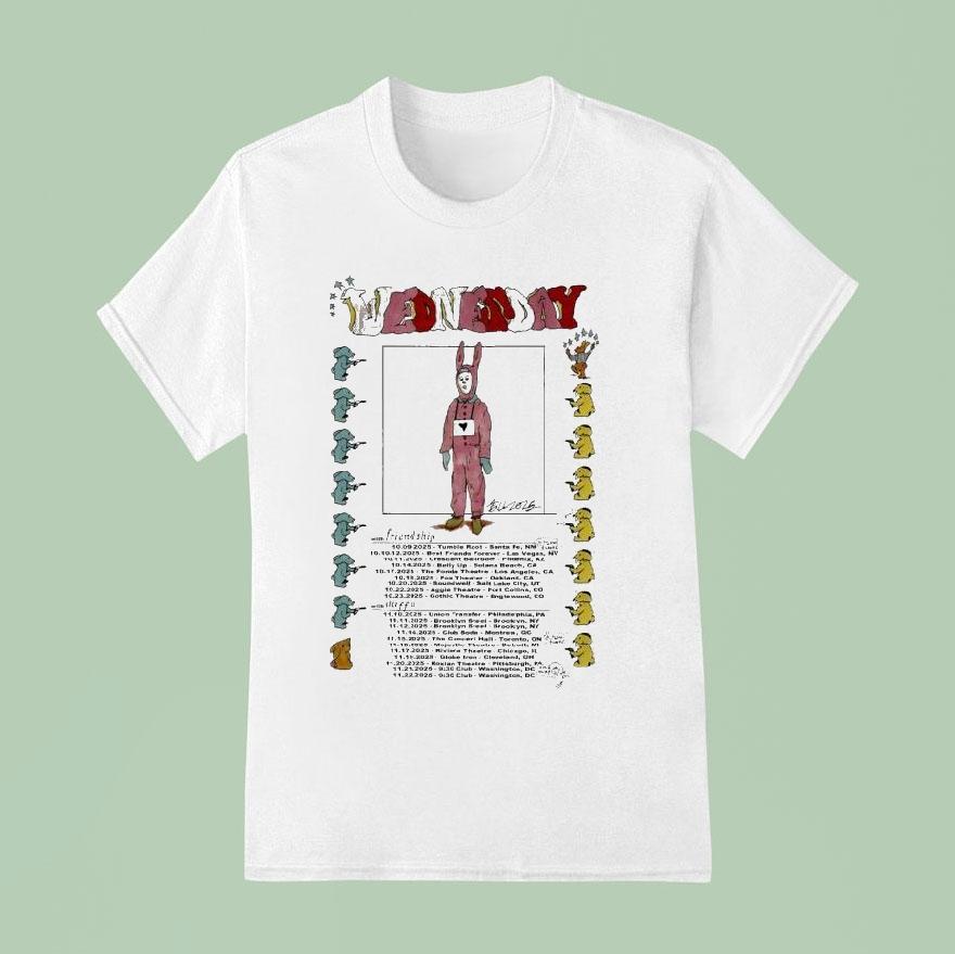Wednesday Show October November Tour Bunny T Shirt