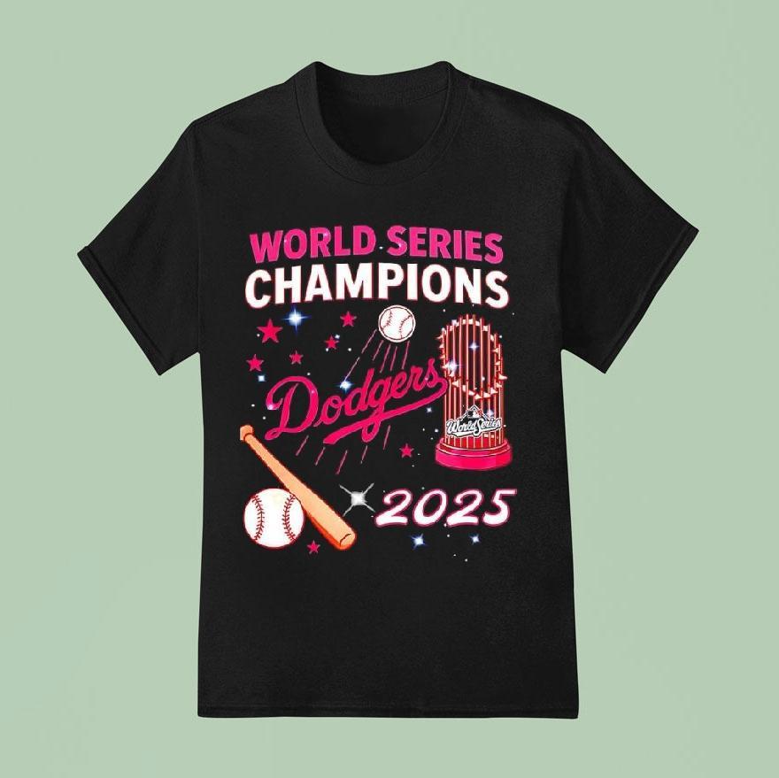 World Series Champions Dodgers Commemorative Graphic T Shirt