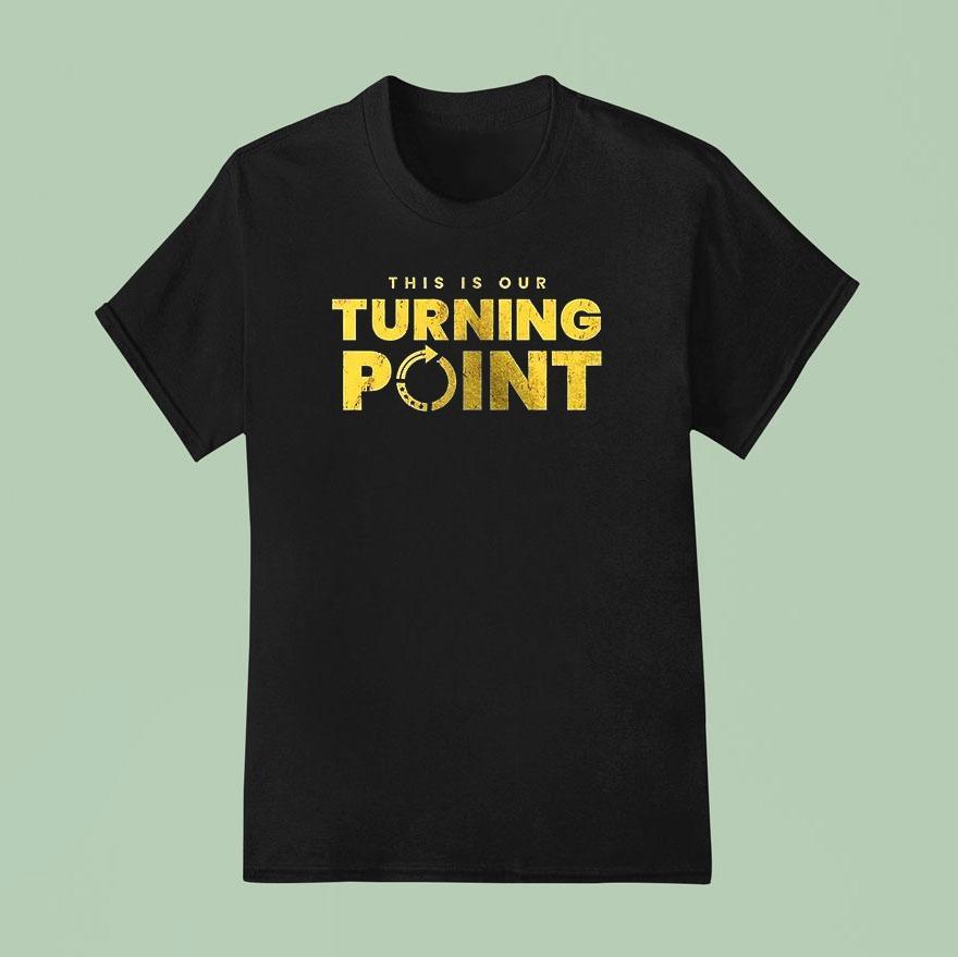 Wyoming Cowboys X University Of Wyoming X Charlie Kirk This Is Our Turning Point Logo T Shirt